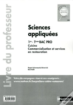 Capa do artigo Sciences Appliquees 1ere/Terminale Bac Pro Cuisine Et Csr Professeur 2012