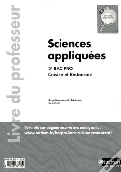 Capa do artigo Sciences Appliquees 2eme Bac Pro Cuisine Et Restaurant - Professeur 2011