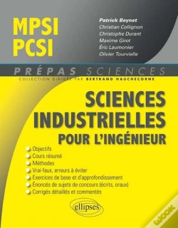 Capa do artigo Sciences Industrielles Pour L'Ingenieur Mpsi-Pcsi