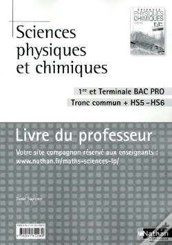 Capa do artigo Sciences Physiques Chimiques 1e/Terminale Bac Pro Hs5/Hs6 (Pochette) Professeur 2010