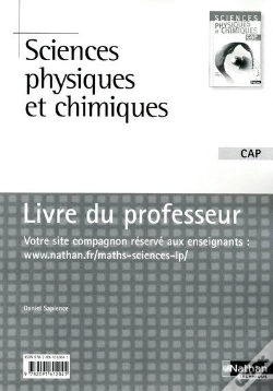 Capa do artigo Sciences Physiques Et  Chimiques Cap  (Pochette)  -  Professeur  -  2010