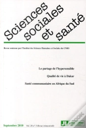Capa do artigo Sciences Sociales Et Sante - Volume 28 Numero 3 Septembre 2010