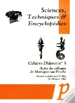 Capa do artigo Sciences, Techniques Et Encyclopédies ; Cahiers Diderot Tome 5