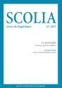 Scolia N 31/2017. Le Proverbe. Forme, Sens Et Rythme - Preview