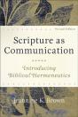 Scripture As Communication Â€“ Introducing Biblical Hermeneutics - Preview