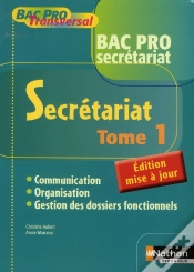Capa do artigo Secrétariat T.1 ; 1ère/Terminale Pro ; Bac Pro Transversal ; Élève (Édition 2008)