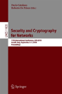 Security And Cryptography For Networks - Preview
