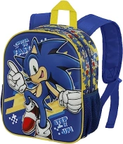 Capa do artigo Sega-Sonic Step Mochila 3D Pequena, Azul