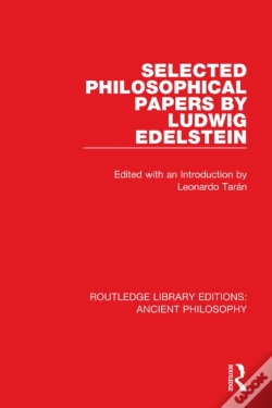 Capa do artigo Selected Philosophical Papers By Ludwig Edelstein