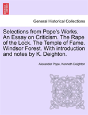 Selections From Pope'S Works. An Essay O - Preview
