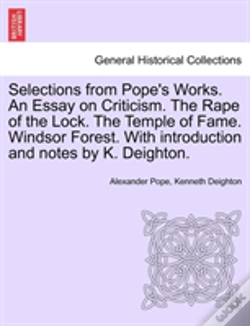 Capa do artigo Selections From Pope'S Works. An Essay O