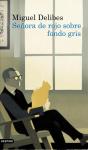Señora De Rojo Sobre Fondo Gris - Preview