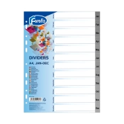Capa do artigo Separador Plástico A4 Meses Forofis Cinza 91284