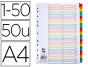 Separador q-connect numerico plastico 1-50 conjunto de 50 separadores din a4 - Preview