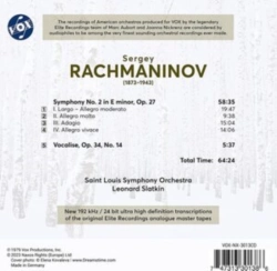 Capa do artigo Sergey Rachmaninov: Symphony No. 2, Op. 27/... - CD