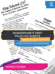 Shakespeareâ€™S First Folio Cue Scripts Â€“ Romances And Histories