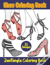 Shoe Coloring Book. Zentangle Coloring Book