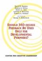 Should 360-Degree Feedback Be Used Only For Developmental Purposes? - Preview