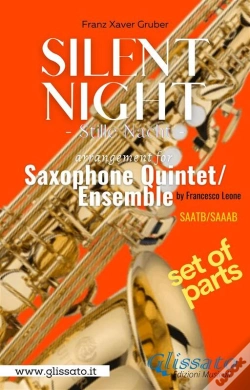 Capa do artigo Silent Night - Saxophone Quintet/Ensemble (Parts)