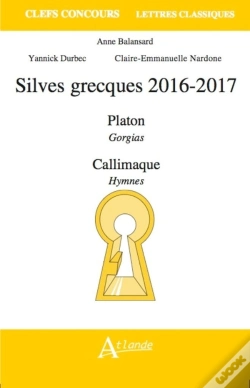 Capa do artigo Silves Grecques 2016-2017 ; Platon, Gorgias ; Calimaque, Hymnes