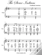 Capa do artigo Sioux Indians Easy Intermediate Piano Sheet Music