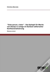 Capa do artigo "Siste Parum, Viator" - Das Epitaph Far Moritz Von Donop In Lemgo Im Kontext Lutherischer Konfessionalisierung