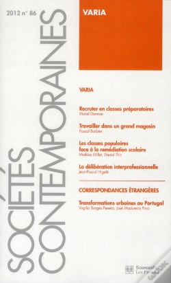 Capa do artigo Societes Contemporaines 86