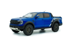 Capa do artigo Solid Ford Ranger Raptor 2021 Blue 1/18