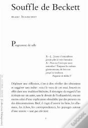 Capa do artigo Souffle De Beckett