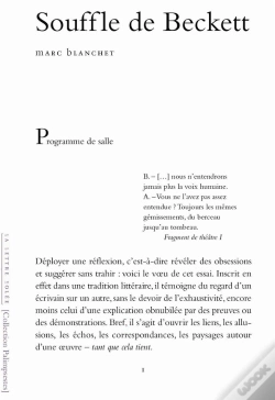 Capa do artigo Souffle De Beckett
