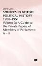 Sources In British Political History, 1900-1951 - Preview