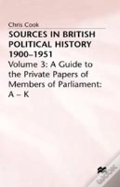 Capa do artigo Sources In British Political History, 1900-1951