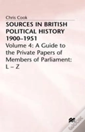 Capa do artigo Sources In British Political History 1900â€“1951