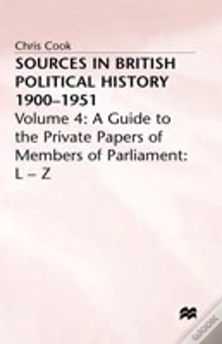 Capa do artigo Sources In British Political History 1900â€“1951