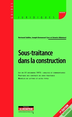 Capa do artigo Sous-Traitance Dans La Construction (7e Édition)