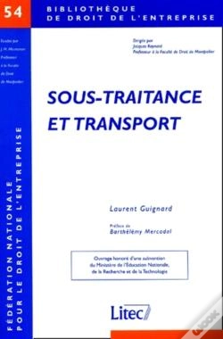 Capa do artigo Sous-Traitance Et Transport