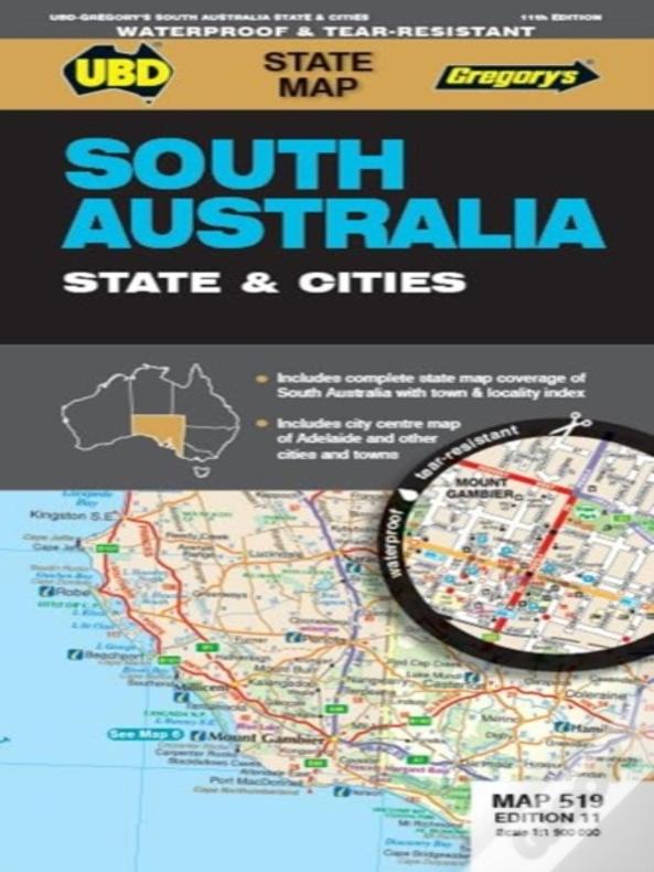 South Australia State & Cities Map 519 11th Ed Waterproof
