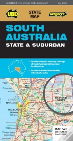 Capa do artigo South Australia State & Suburban Map 570 31st Ed
