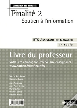 Capa do artigo Soutien A L'Information Bts 1 - Finalite 2 - Bts Assistant De Manager  (Les Finalites) - Professeur