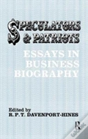 Capa do artigo Speculators And Patriots
