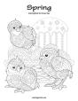 Spring Coloring Book For Grown-Ups 1 - Preview