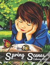 Spring Scenes Coloring Book