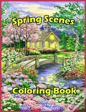 Spring Scenes Coloring Book