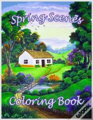 Spring Scenes Coloring Book