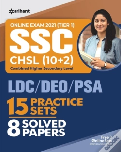 Capa do artigo Ssc Chsl Combined Higher Secondary Level 15 Practice Sets & Solved Papers 2021