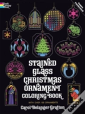 Stained Glass Christmas Ornament Coloring Book