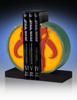 Capa do artigo Star Wars Bookends Mandalorian Logo