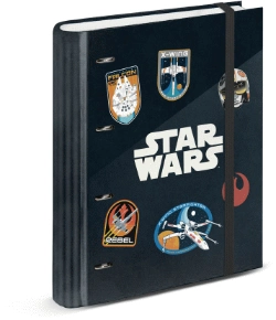 Capa do artigo Star Wars Pilot Pasta de 4 Anéis Papel Quadriculado, Preta