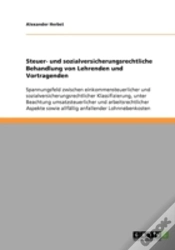 Capa do artigo Steuer- Und Sozialversicherungsrechtliche Behandlung Von Lehrenden Und Vortragenden