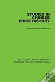 Capa do artigo Studies In Chinese Price History
